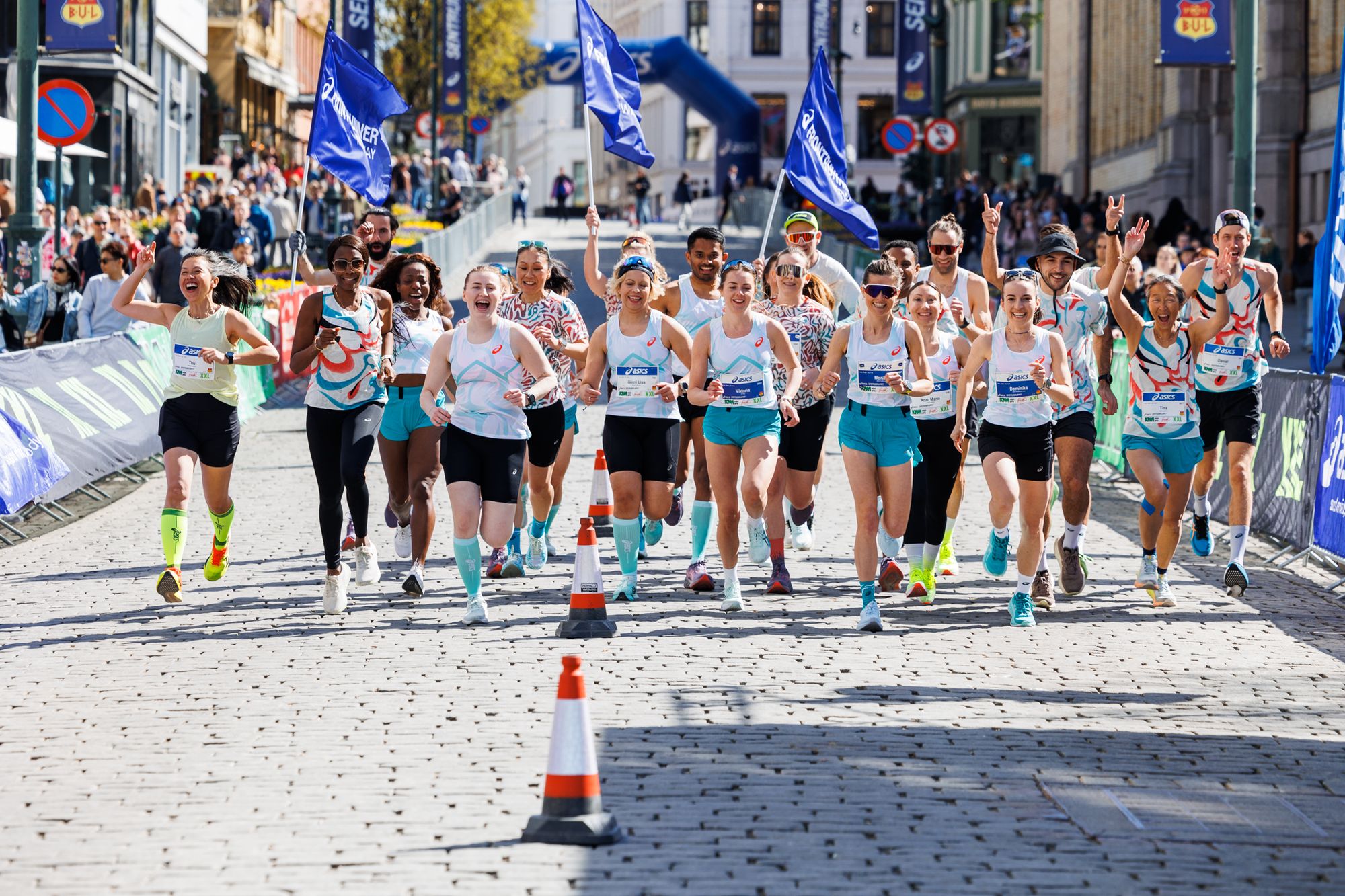 Läufer/innen im Ziel